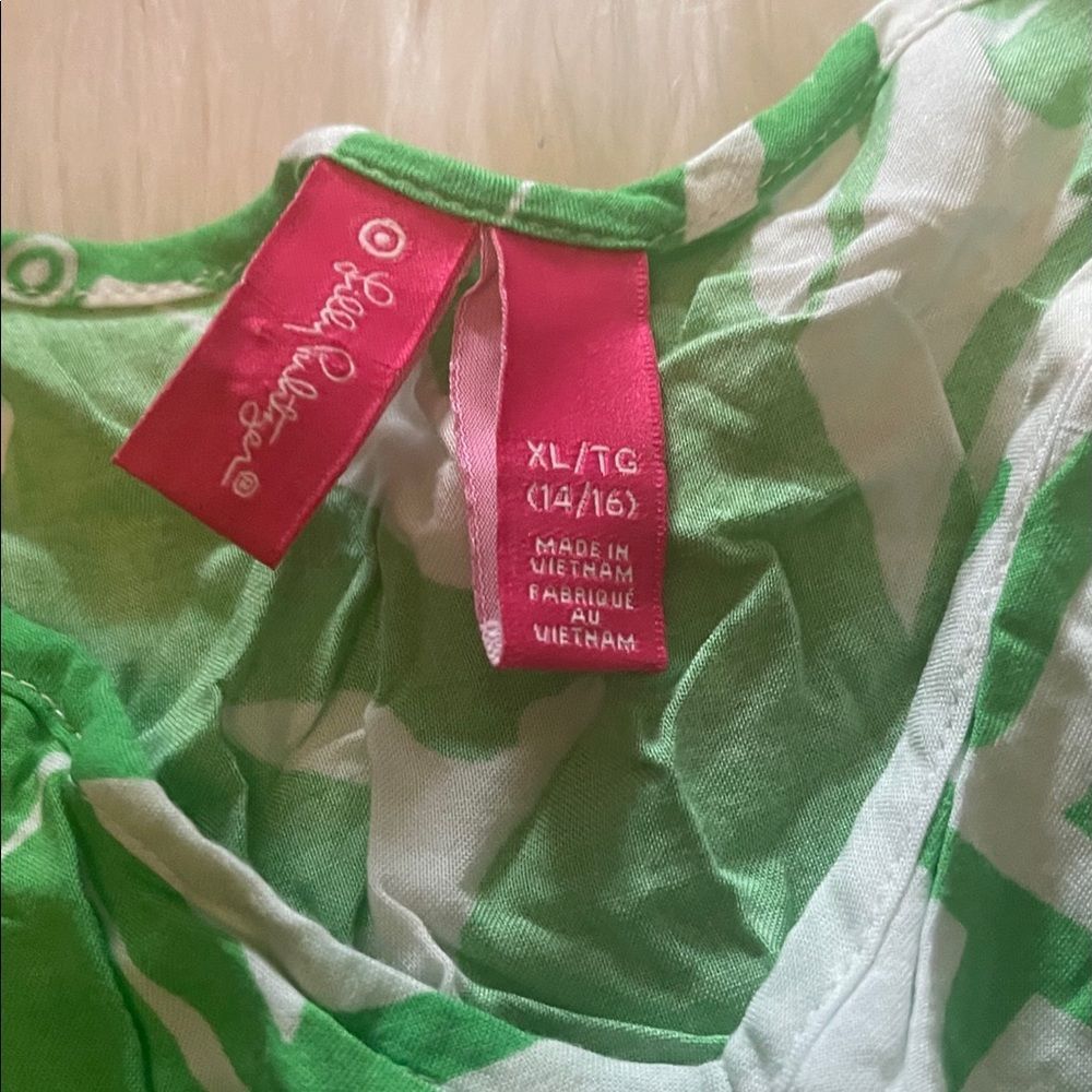 Lilly Pulitzer for Target Green White Kids Top - Picture 2 of 5